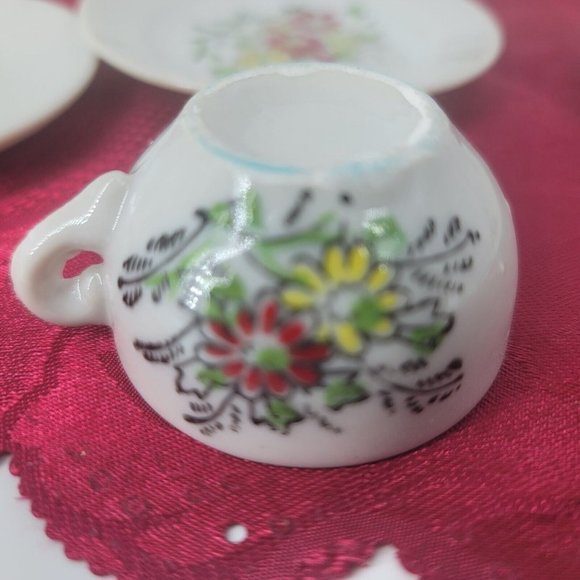 Jaymar‎ 22 Piece China Porcelain Toy Tea Set Floral Japan Pretend Play Vintage - Picture 4 of 16